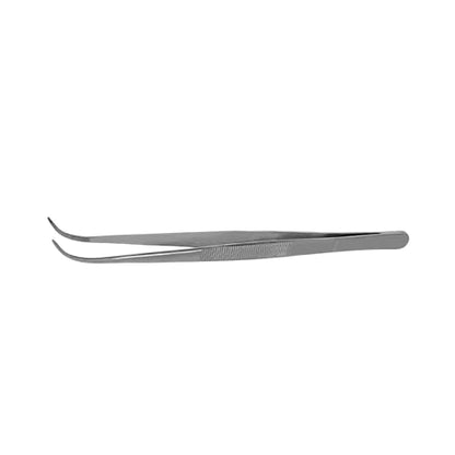 Splinter Forceps - Fine Point - Tweezers Stainless Steel Straight & Curved (Curved 6") - size: Curved 6"
