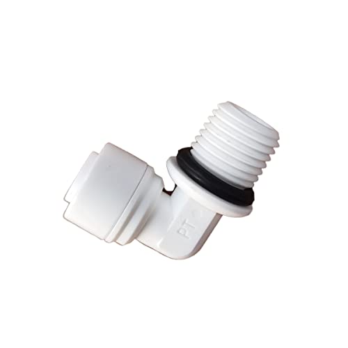 Malida OST-4044 Male Thread Adapter Water Filter Tubing Fittings Push to Connect Elbow 1/4" NPT Male Thread 90 Degree x 1/4" OD Tube Adapter,5pcs. - size: Elbow 1/4"NPT x 1/4"OD Tube