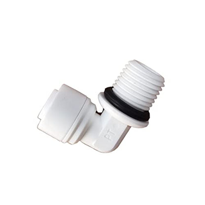 Malida OST-4044 Male Thread Adapter Water Filter Tubing Fittings Push to Connect Elbow 1/4" NPT Male Thread 90 Degree x 1/4" OD Tube Adapter,5pcs. - size: Elbow 1/4"NPT x 1/4"OD Tube
