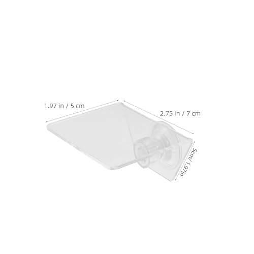 2pcs Aquarium Shelf, Acrylic Plant Holder with Suction Cup, Transparent Ledge Shelf for Fish Tank Small Floating Platform for Aquatic Plants Coral Display