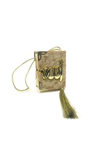 SODEF Mini Velvet Cover Quran - Gold Accent - Arabic Text - Normal Size - 601-650 Pages - Single Piece