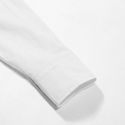 Men’s Thobe Muslim Islamic Robe Kaftan Long Sleeve Arabic Jubba Side Split Henley Neck Cotton Dress A17 - color: White, size: Large