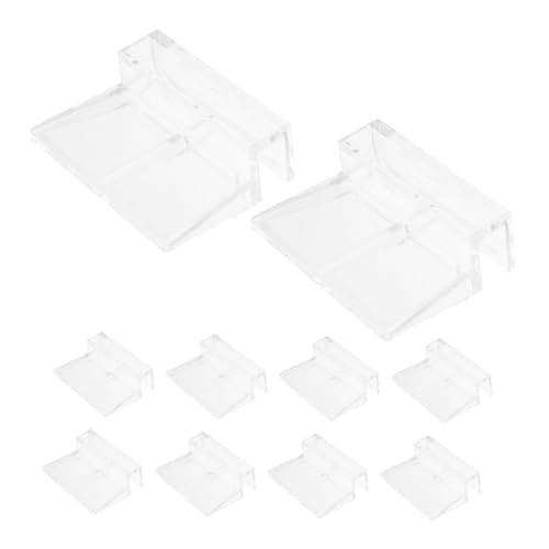 BESPORTBLE 12pcs Acrylic Aquarium Cover Clip Fish Tank Glass Lid Support Holder for Rimless Aquariums Easy Installation Design for Thickness