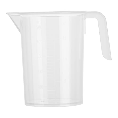 Restaurantware Measuring Cup, 16 Ounce Pack of 1 Conical Spout Liquid Scaling Vessel Embossed Ml and Oz Graduations, Clear Plastic Measuring Cup with Handle, For Cooking Baking For Oil Flour