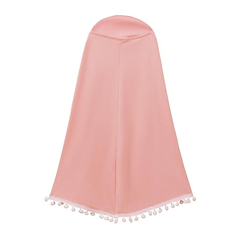 Prayer Set for Muslim Kid Girls Two Pieces Set Skirt Scarf, with a Prayer Rug and Rosary, Suitable East Dubai Clothes - color: Pink, size: 3-4T