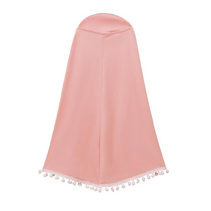 Prayer Set for Muslim Kid Girls Two Pieces Set Skirt Scarf, with a Prayer Rug and Rosary, Suitable East Dubai Clothes - color: Pink, size: 3-4T
