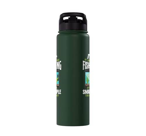 Saltwater Aquarium It'S Ok If You Don'T Like Fishkeeping Stainless Steel Insulated Water Bottle - color: Dark Green