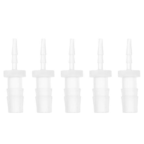 1/16" to 7/32" Hose Barb Fitting Hose Straight Reducing Coupler | 5 Pcs, Plastic, Clear, Fits 1/16" to 7/32" ID Flexible Tube, Barb Reducer Fitting, for Aquarium, Fountain, Drip Irrigation - size: 1/16"-7/32"
