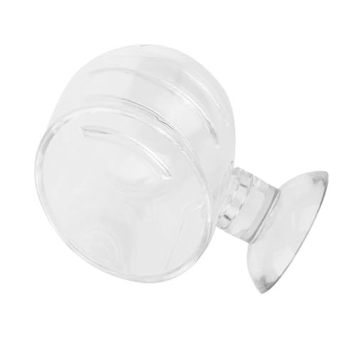 Aquarium Feeding Cup Fish Feeder Glass Acrylic Suction Cup Container for Freshwater Saltwater Tanks with Premium Suction Red Live Food Feeder (Acrylic) - size: Acrylic cup