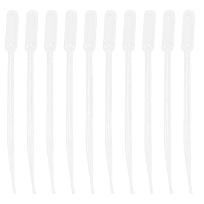 WOONEKY 10pcs Aquarium Medicine Long Plastic Tube for Fish Shrimp Feeder Scale for Accurate Feeding