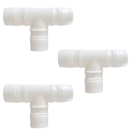 Plastic 1" ID Hose Barb Fittings, Equal Barbed Tee Pipe Connectors 3 Way Joint Splicer Mender Union Adapter for Boat Aquarium, Pack of 6 - size: 1 Inch