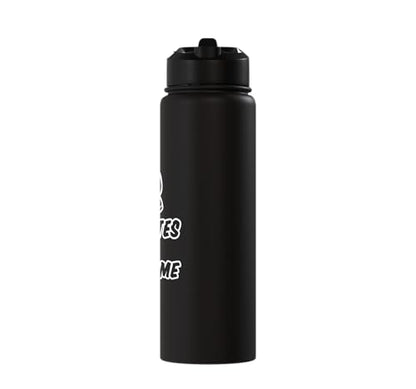 3 Minutes Is A Long Time Boxing Round Timer Training - Stainless Steel Insulated Water Bottle - color: Black