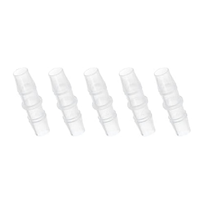 PATIKIL 3/8" x 3/8" Plastic Hose Barb Fitting, 5 Pcs Thru-Bulk Pipe Connectors Barbed Splicer Mender Joint Adapter Union for Aquarium Fuel Gas Liquid Air - size: 3/8" x 3/8"