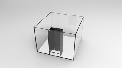 45 Gallon Starfire Aquariums with Center Overflow 24x24x18 H 10mm Starfire/Low Iron Glass - size: 45 Gal 24x24x18"