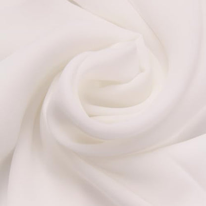 Women’s Chiffon Hijab Scarf - Heavyweight Solid Color Shawl & Wrap, Soft Breathable Headwrap for All Seasons - color: Mcgjxfs2604-white