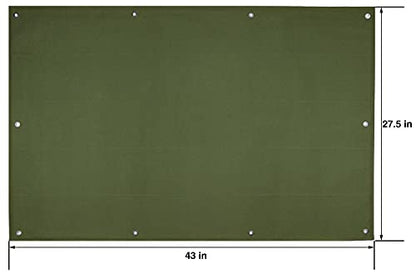 Tactical Patch Display Panel Holder Board for Military Army Combat Morale Uniform Hook and Loop Emblems, 43 Inches x 27.5 Inches (Large), with 1 Flag Patch Included - color: Green, Large