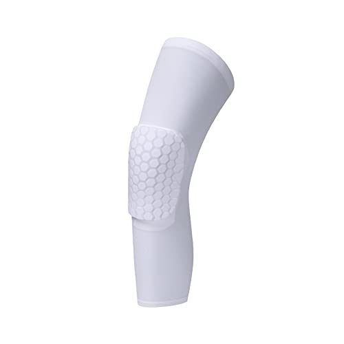 Breathable Basketball Shooting Sport Safety Kneepad Honeycomb Pad Bumper Brace Kneelet Protective Knee pads rodilleras - color: White, size: Small