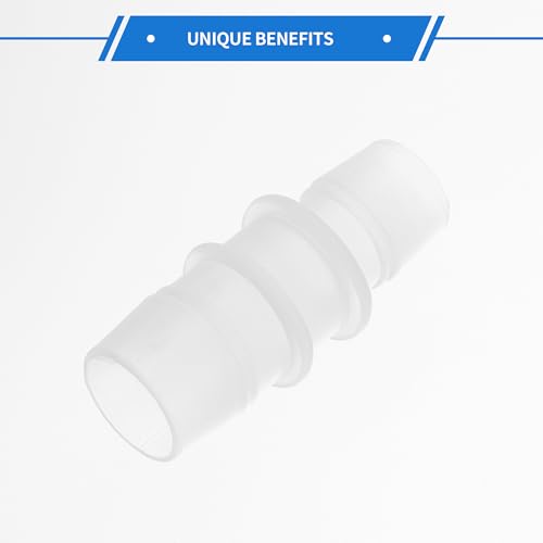 4pcs Plastic Hose Barb Fitting 3/4" to 5/8" Barbed Splicer Mender Joint Adapter Aquarium Clear - size: 3/4"-5/8"