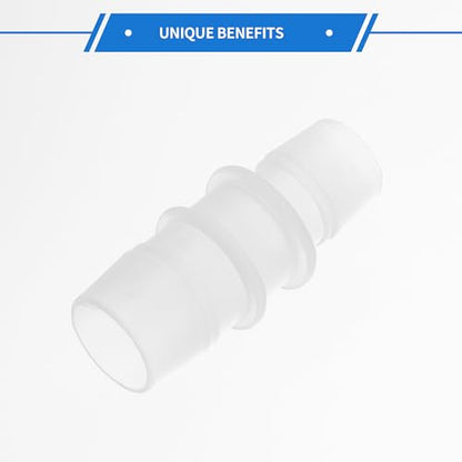 4pcs Plastic Hose Barb Fitting 3/4" to 5/8" Barbed Splicer Mender Joint Adapter Aquarium Clear - size: 3/4"-5/8"