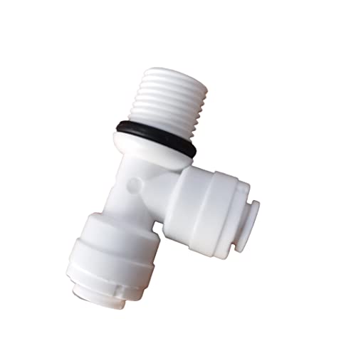Malida OST-7544 Male Thread Tee Water Filter Tubing Fittings, Push to Connect 1/4" NPT Male Thread x 1/4" OD Tube x 1/4" OD Tube,5pcs. - size: 1/4"NPT x 1/4"OD Tube x 1/4"OD Tube