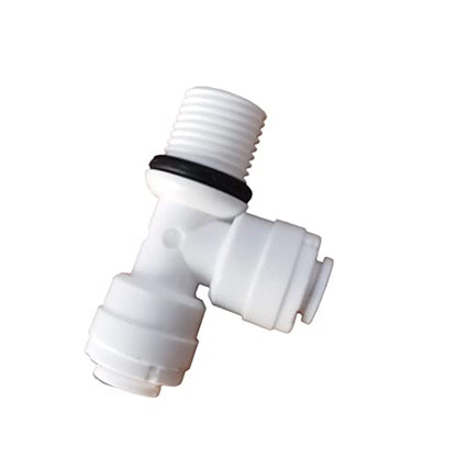 Malida OST-7544 Male Thread Tee Water Filter Tubing Fittings, Push to Connect 1/4" NPT Male Thread x 1/4" OD Tube x 1/4" OD Tube,5pcs. - size: 1/4"NPT x 1/4"OD Tube x 1/4"OD Tube
