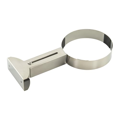Adjustable Stainless Steel Wall Bracket for Aquarium/Bubble Tube Lamps - 15cm Dia Dual-Rail Holder (10-19cm) Child-Safe Anti-Slip Base for Sensory Rooms, Schools, Daycare