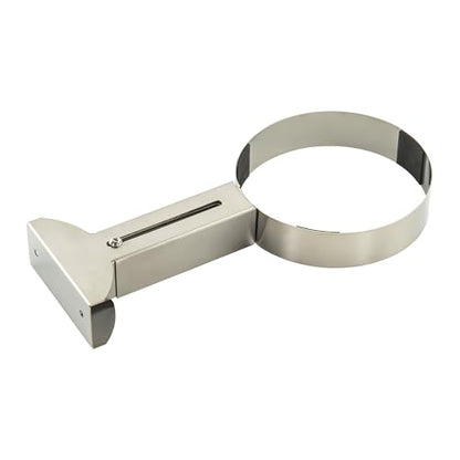 Adjustable Stainless Steel Wall Bracket for Aquarium/Bubble Tube Lamps - 15cm Dia Dual-Rail Holder (10-19cm) Child-Safe Anti-Slip Base for Sensory Rooms, Schools, Daycare