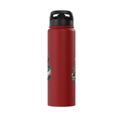 Ukulele Water Stainless Steel Insulated Water Bottle - color: Red
