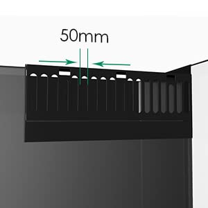 60P 26.23 Gallon Ultra Clear All Glass Rimless Low Iron Aquarium Tank with Rear Filtration Chamber for Salt and Fresh (Return Pump Included) 23.6Wx17.7Dx15.8H in(60x45x40cm) 8mm Thickness