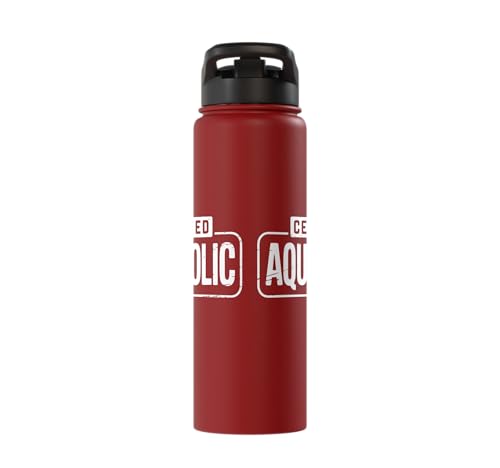 Aquarium Lover Fishkeeping Aquascape Aquarist Stainless Steel Insulated Water Bottle - color: Red