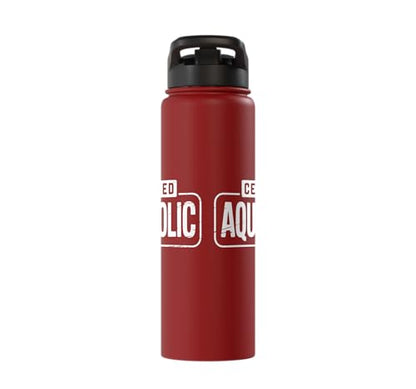 Aquarium Lover Fishkeeping Aquascape Aquarist Stainless Steel Insulated Water Bottle - color: Red