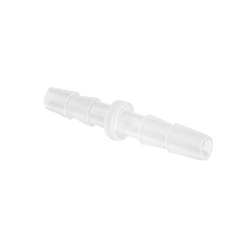 Quickun Plastic Hose Barb Fitting, 1/8" x 1/8" Barbed Splicer Mender Joint Adapter Union Fitting (Pack of 5) - size: 1/8 Inch