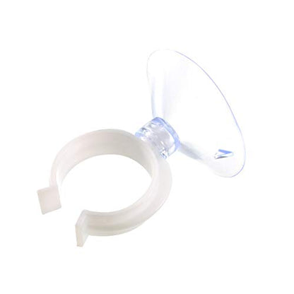 uxcell Aquarium Suction Cup Clips Airline Tube Holders Clamps for Fish Tank Clear 24mm 12Pcs - size: 24mm