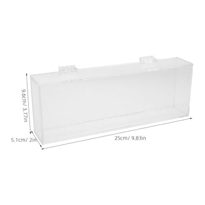 Fish Acclimation Box: Clear Acrylic Breeder Box - 9.84x3.78in - Aquarium Isolation Separator for Isolating Fish Fry/Betta Hatching/Guppy Breeding - size: 25.00X9.60X5.10CM