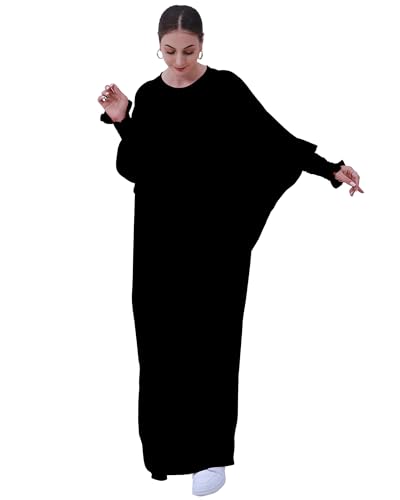Muslim Prayer Abaya Islamic Women's Khimar Pure Color Hijab Dress Long Sleeve Dubai Kaftan - color: Black