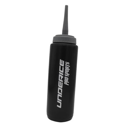 Sports Squeeze Water Bottle Water Cup Leakproof Long Nozzle Drink Bottle for Exercise Boxing Fitness Football Ice Hockey, Black