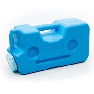 AquaBrick 3 Gallon Long Term Water Storage Container, Stackable, BPA Free, Blue (6)