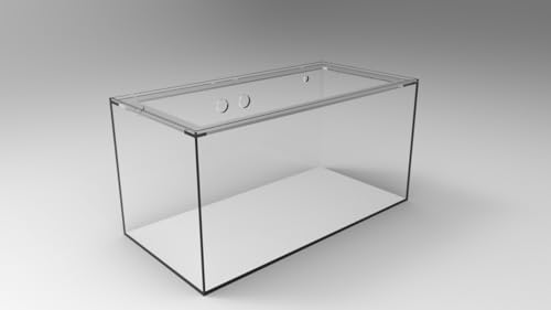 120-3GO Gallon Starfire Aquarium w/Center Overflow 48x24x24 H 12mm Ghost Overflow - size: 120-3GO Gal 48x24x24"