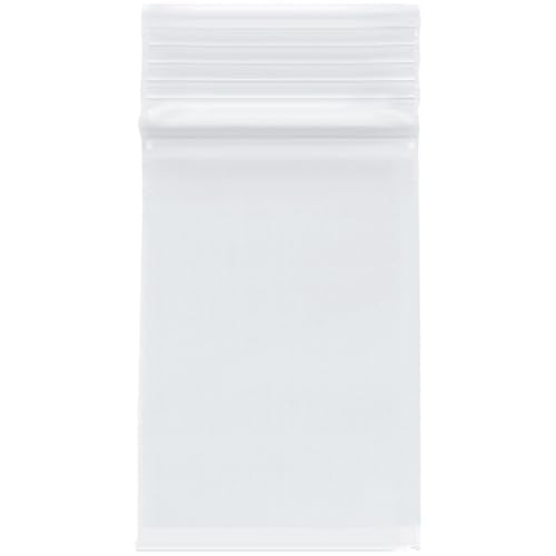 Plymor 2 x 3 inch, 4 Mil Zipper Reclosable Bags (Pack of 100) | Heavy-duty plastic for jewelry, beads, rings, earrings, pills, vitamins, spices, coins, screws & small parts - size: 2" x 3" (100 Count)