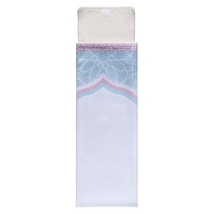 Portable Sejadah Prayer Mat – Velvet, Linen, and Chenille with Compact Storage (Cashmere Islamic Arch)