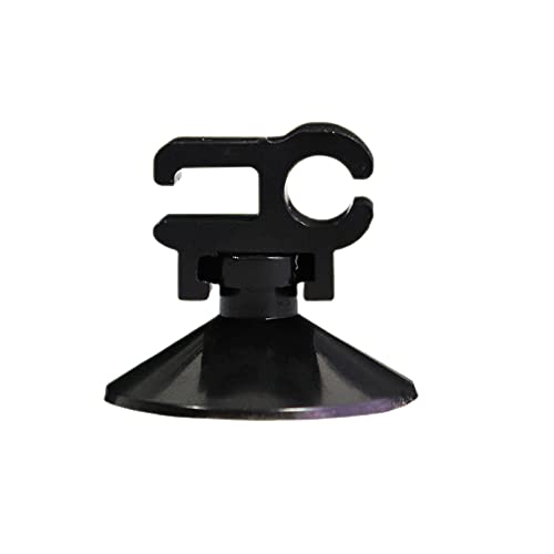 5pcs Aquarium Suction Cups Fish Tank Tube Open Clip Fixing Clamps Holder for Air Line Hose Aquarium Heat Clip Fish Tank Clip Tube Holder Fish Tank Clip for Lid, Black