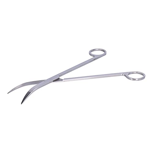 4 in 1 Aquarium Tools Kit, Aluminium Alloy Aquascaping Tool Set with Straight and Curved Tweezers, Spatula, Scissors for Fish Tank Plant Care and Gravel Cleaning