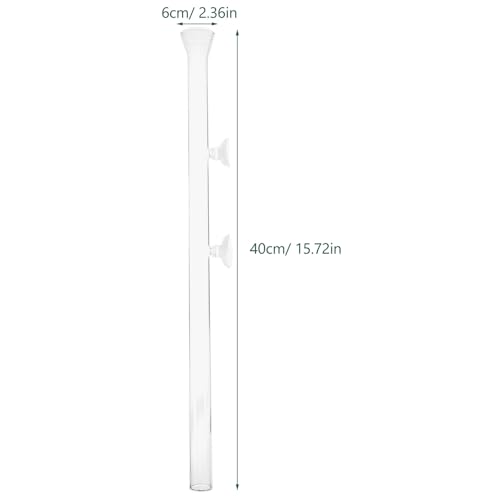 Aquarium Feeder Tube and Shrimp Feeding Dish Glass 40cm Fish Feed Tool for Aquarium Accessories Suitable for Fish and Shrimp