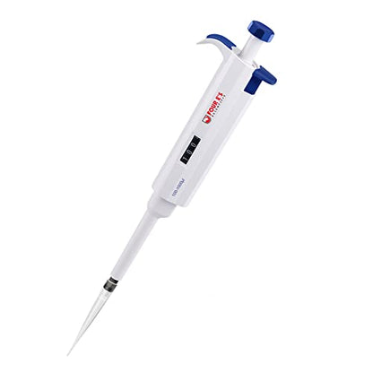 FOUR E'S SCIENTIFIC 0.1-1mL Pipette, Single-Channel Adjustable Pipettor | 1000μL Manual Micropipette, Clear Volume Display, Lightweight Ergonomic Design - size: 07 (100-1000ul)