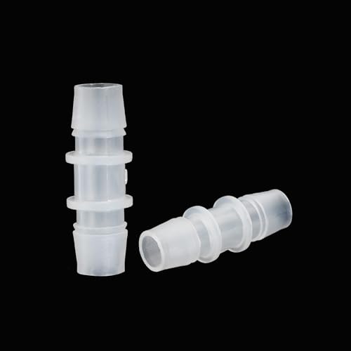 PATIKIL 1/2" x 1/2" Plastic Hose Barb Fitting, 5 Pcs Thru-Bulk Pipe Connectors Barbed Splicer Mender Joint Adapter Union for Aquarium Fuel Gas Liquid Air - size: 1/2" x 1/2"