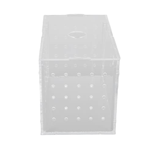 Fish Breeder Box, Aquarium Fish Breeding Box with Suction Cups, High Transparency Acrylic Hatchery Incubator Tank for Baby Fish Shrimp Clownfish Isolation and Rearing (14 * 8 * 9CM) - size: 14*8*9CM
