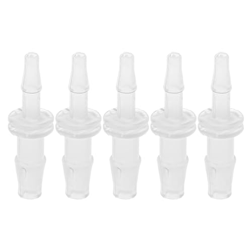 Plastic Hose Barb Fitting 1/8" x 3/16" OD Barb Straight Through Pipe Connector Clear 5 Pcs - size: 1/8"-3/16"