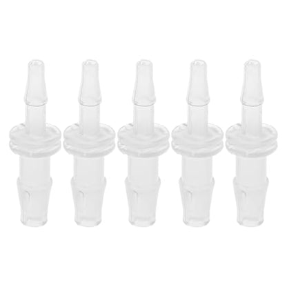 Plastic Hose Barb Fitting 1/8" x 3/16" OD Barb Straight Through Pipe Connector Clear 5 Pcs - size: 1/8"-3/16"