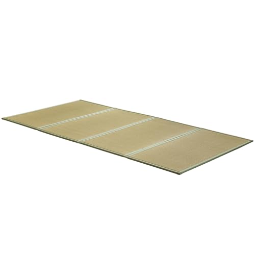 Natural Rush Grass Floor Tatami Mat,Twin, 79" x 39" x 0.5" | Japanese Portable Folding Firm Traditional Bed Mattress, Foldable Pad Futon,for Sleeping,Sitting,Yoga,Relaxing,Zen - size: 3'3" x 6'7"