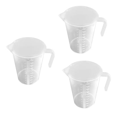 3 Pcs Aquarium Measuring Cup Triangle Spout Fish Tank Scale Cup Water Changing Fish Catching Tool